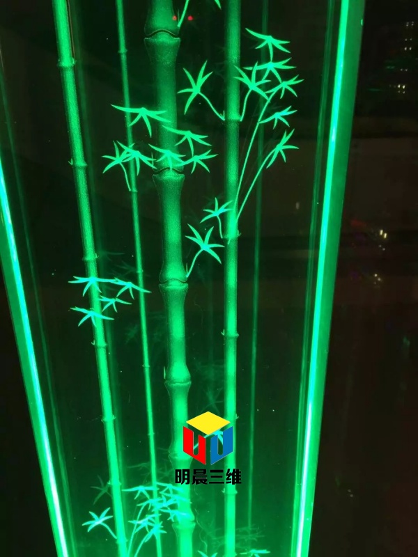 激光內(nèi)雕玻璃隔斷:空間里的夢(mèng)幻詩(shī)篇